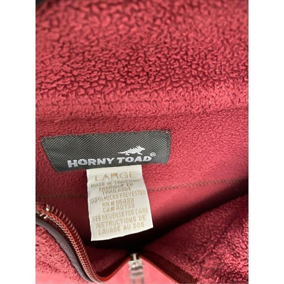 Horny toad men’s long sleeve burnt orange fleece quarter zip pullover size large - Picture 4 of 5